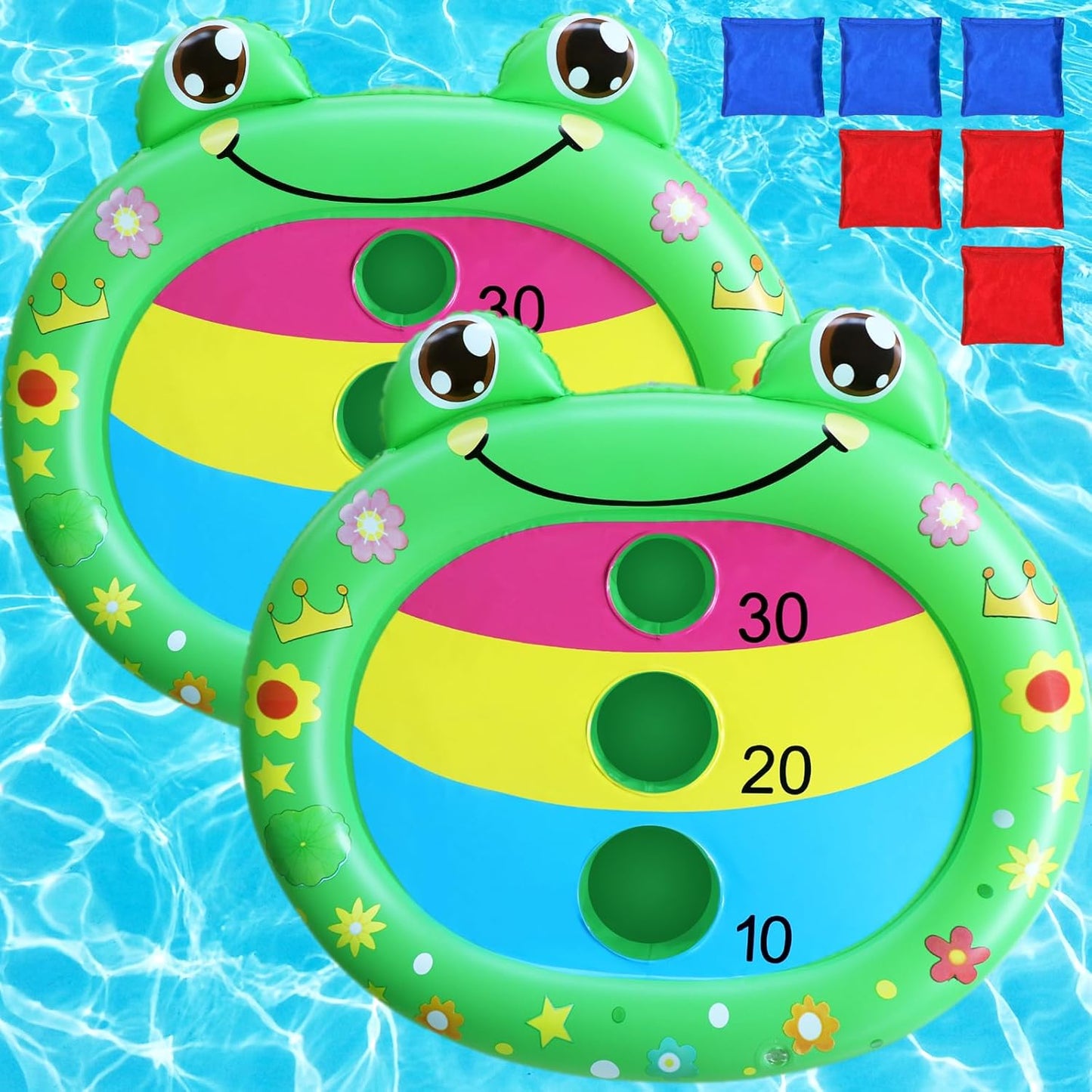 Kids Fun Pool Toys,Inflatable Shark Cornhole Board Floating Water Game Outdoor Swim Play for Adults Family,Cool Summer Party Gift for 6 7 8 9 10 12 Year Old Boy Girl Teen